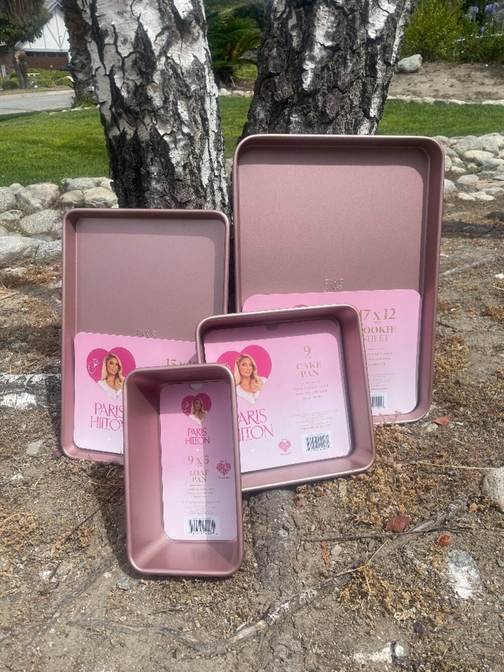 Paris Hilton Rose Gold 4 Piece Bakeware Set NWT